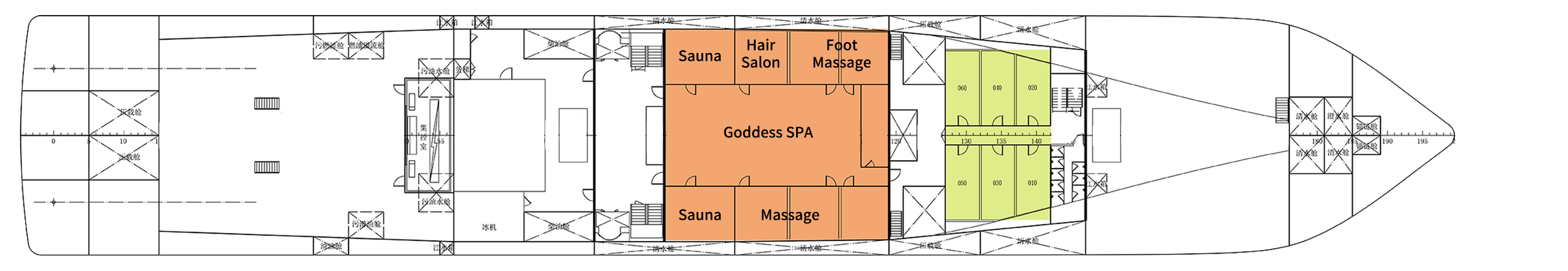 China Goddess No.2 cruise ship deck plan B1