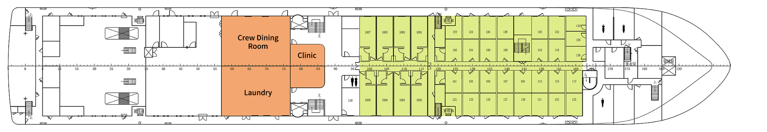 China Goddess No.2 cruise ship deck plan D1