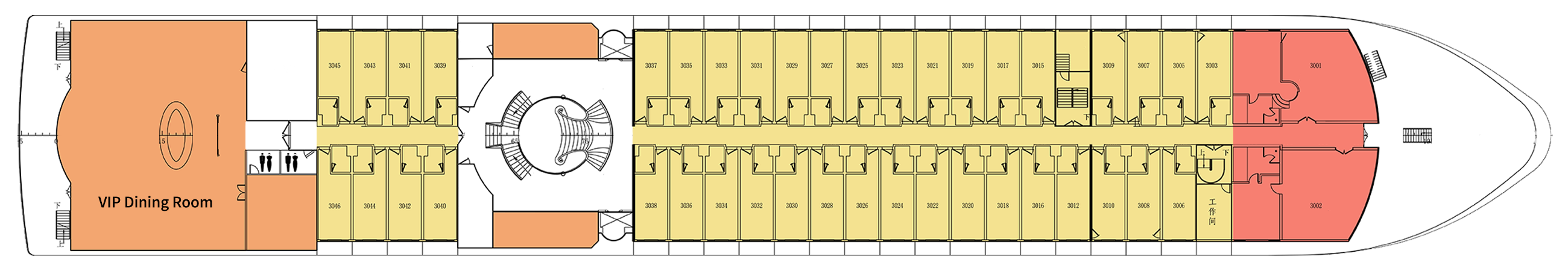 China Goddess No.2 cruise ship deck plan D3