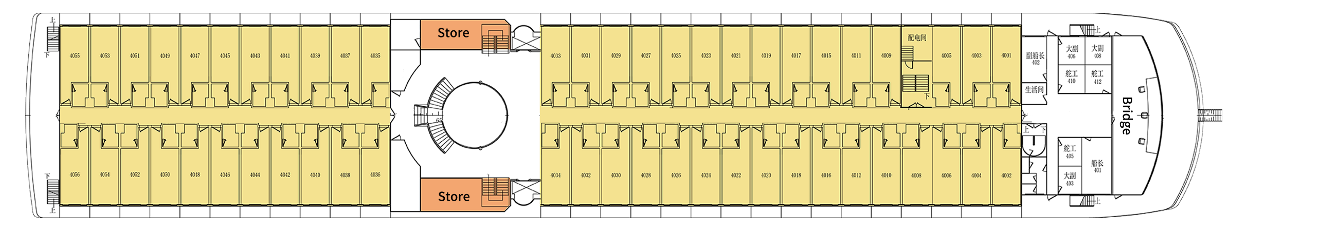 China Goddess No.2 cruise ship deck plan D4