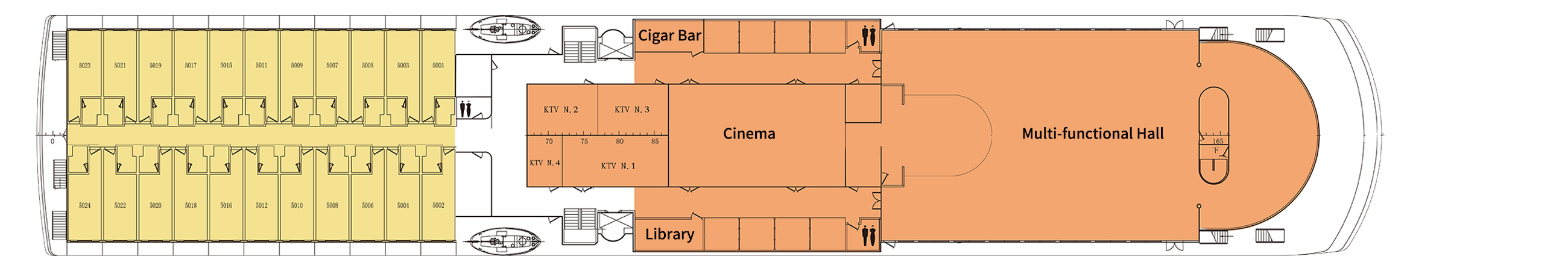 China Goddess No.2 cruise ship deck plan D5