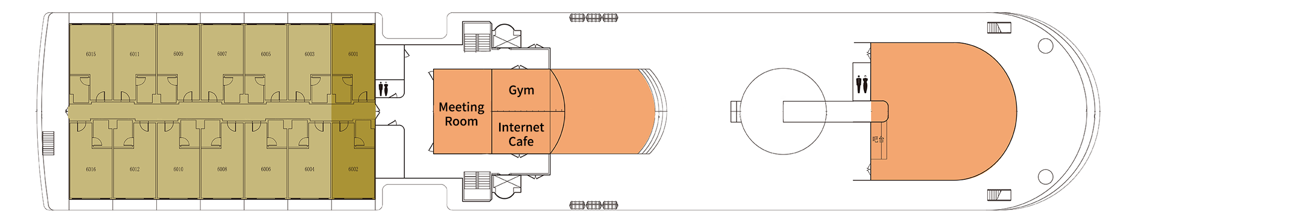 China Goddess No.2 cruise ship deck plan D6