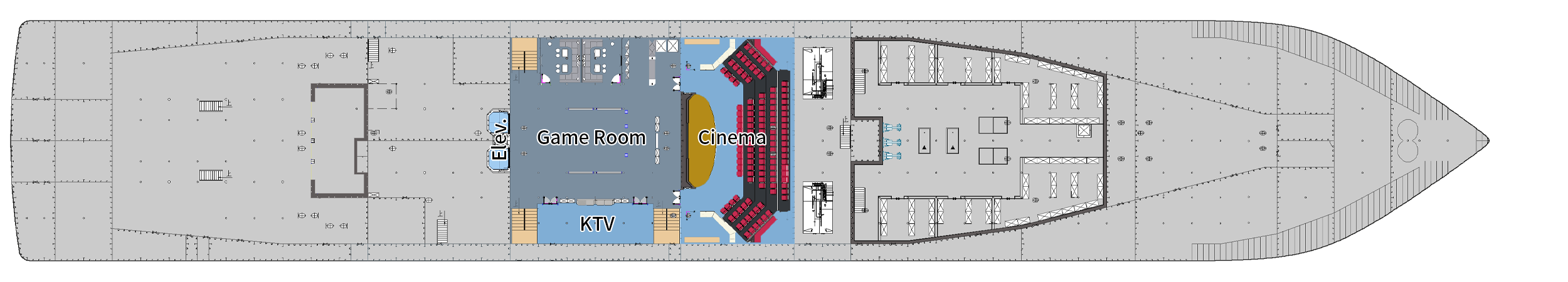 China Goddess No.3 cruise ship deck plan B1