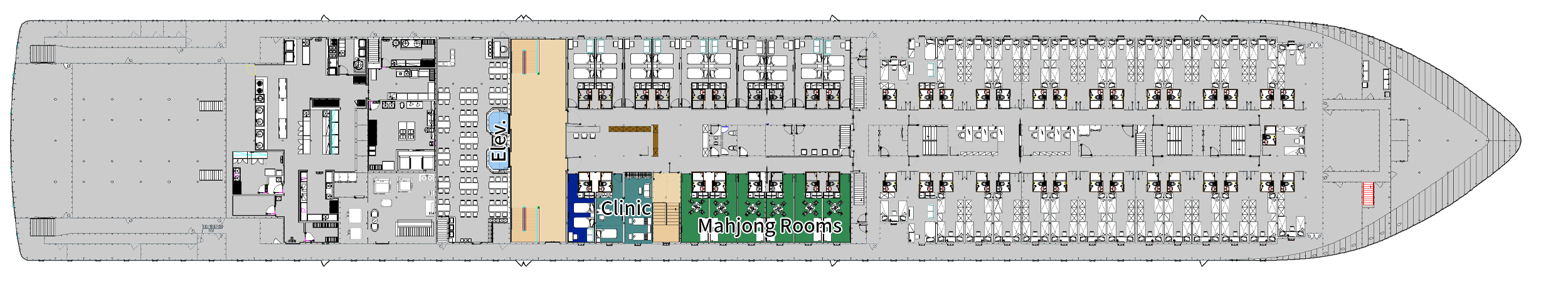 China Goddess No.3 cruise ship deck plan D1