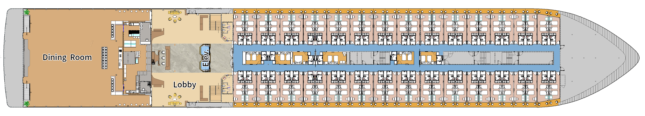 China Goddess No.3 cruise ship deck plan D2