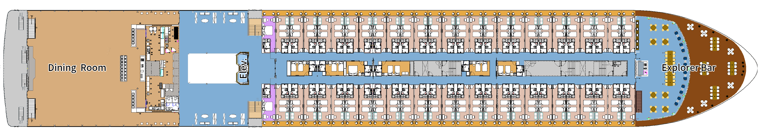 China Goddess No.3 cruise ship deck plan D3