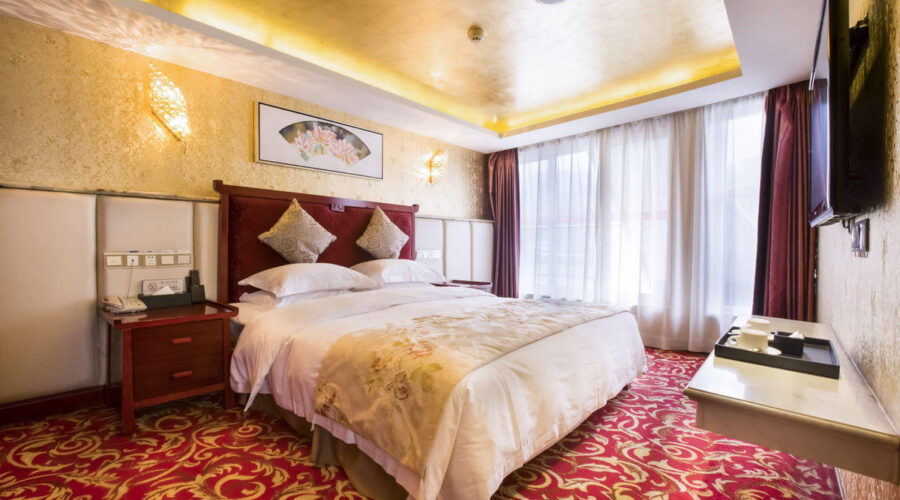 Presidential Suite Bedroom onboard China Goddess 1 Cruise Ship