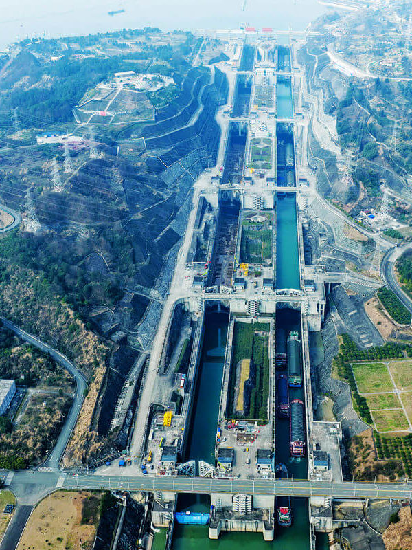 Three Gorges Dam Five stage ship locks